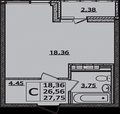 Продаю студию 28кв. м. 1415т. р. таманская