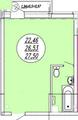 Продаю студию 28кв. м. 1830т. р. ставропольская